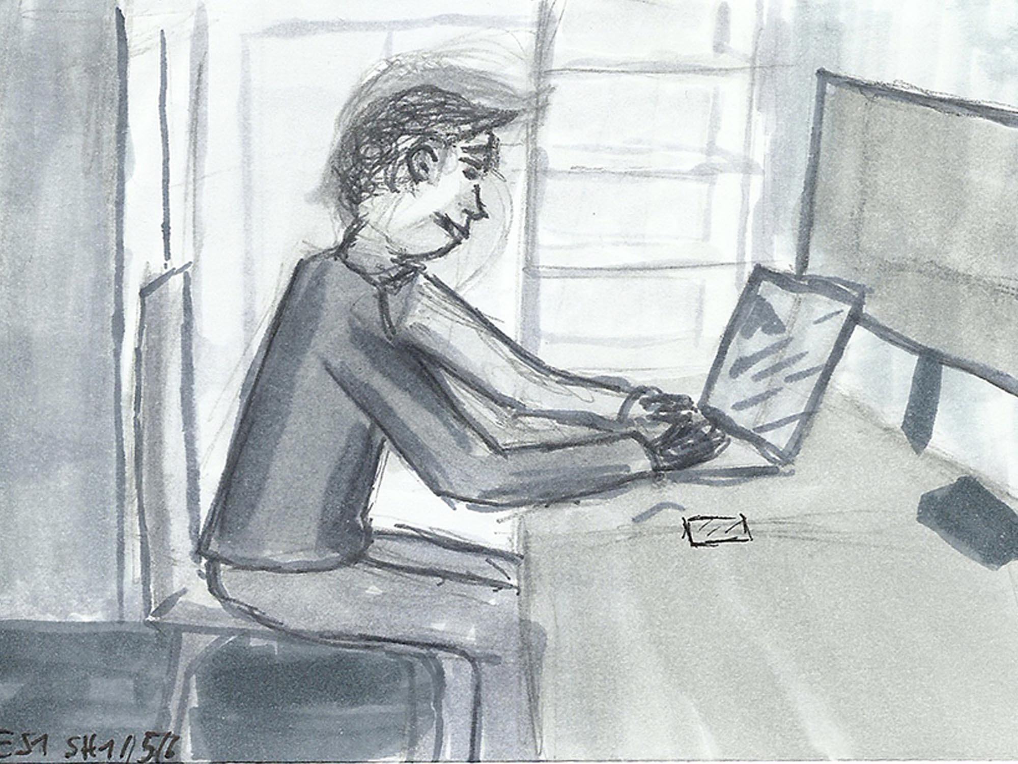 Reporter am Arbeiten